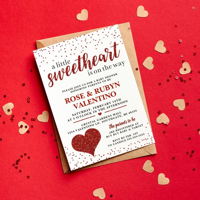 A Little Sweetheart Baby Shower Invitation (Creator Uploaded)