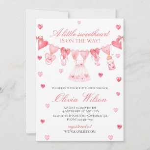 A little sweetheart Baby Shower Invitation