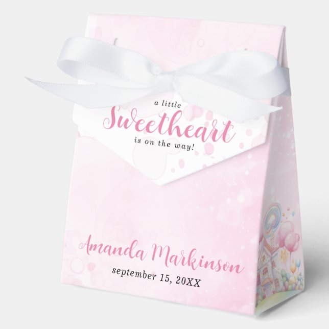 A Little Sweetheart Candy Baby Shower Favour Box (Front)