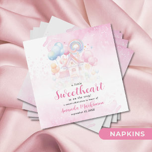 A Little Sweetheart Candy Baby Shower Napkin