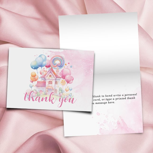 A Little Sweetheart Candy Baby Shower Thank You Card (Creator Uploaded)