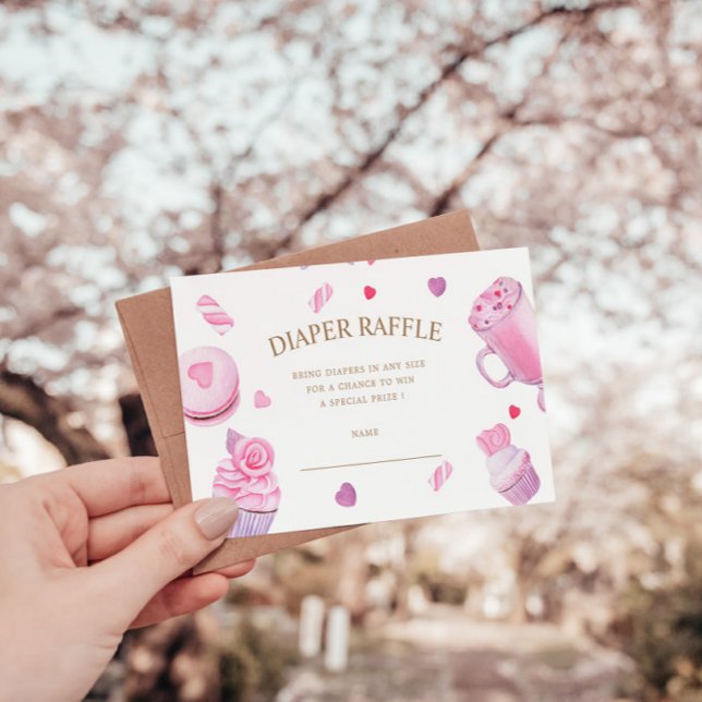 A Little Sweetheart Diaper Raffle Ticket Enclosure Card (Creator Uploaded)