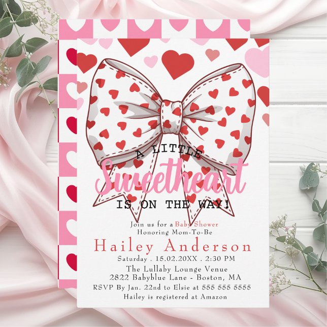 A Little Sweetheart Is on the Way baby shower Invitation (A Little Sweetheart Is on the Way baby shower Invitation)