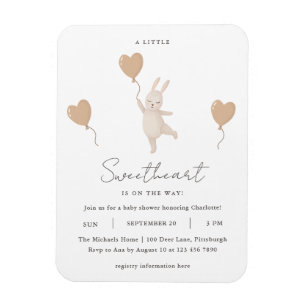 A Little Sweetheart is on the Way Baby Shower Magnet