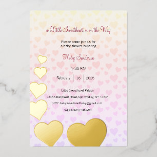 A Little Sweetheart is on the Way Invitation