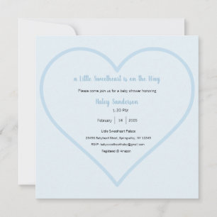 A Little Sweetheart is on the Way Invitation