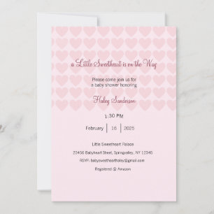 A Little Sweetheart is on the Way Invitation
