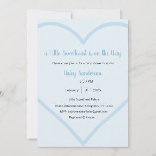 A Little Sweetheart is on the Way Invitation