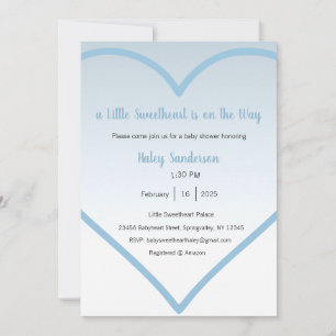 A Little Sweetheart is on the Way Invitation