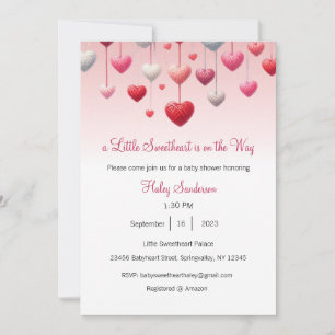 A Little Sweetheart is on the Way Invitation