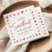 A Little Sweetheart Red Pink Hearts Baby Shower