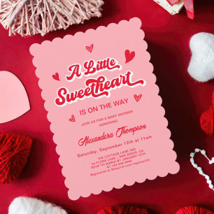 A Little Sweetheart Valentine Baby Shower Invitation