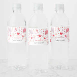 A Little Sweetheart Valentine Baby Shower Water Bottle Label