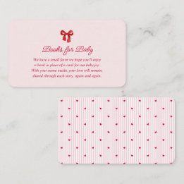 A Little Sweetheart Valentine Coquette Baby Shower Enclosure Card