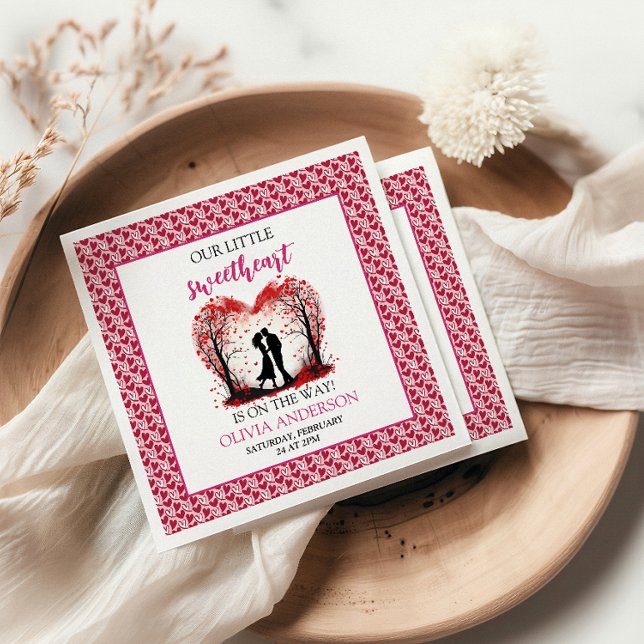 A Little Sweetheart Valentine Napkin (Creator Uploaded)