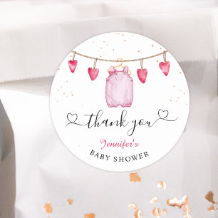 A Little Sweetheart   Valentine's Baby Shower  Classic Round Sticker