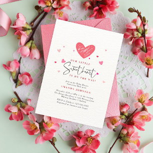 A little Sweetheart Valentines Baby Shower  Invitation