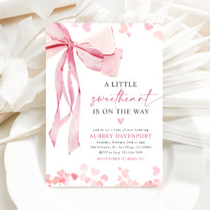 A Little Sweetheart Valentine's Baby Shower Invitation