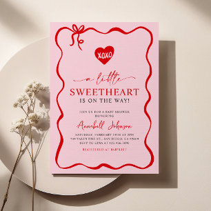 A Little Sweetheart Valentine's Baby Shower Invitation