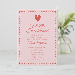 A little Sweetheart Valentines Baby Shower Invitation