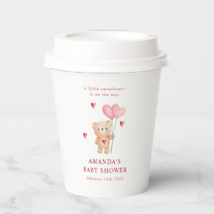 A Little Sweetheart Valentine's Baby Shower Paper Cups
