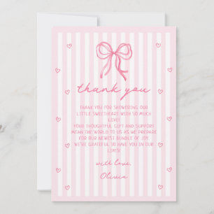 A Little Sweetheart Valentine's Baby Shower Thank You Card