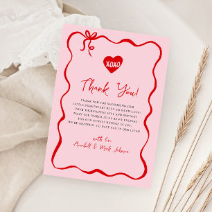 A Little Sweetheart Valentine's Baby Shower Thank You Card