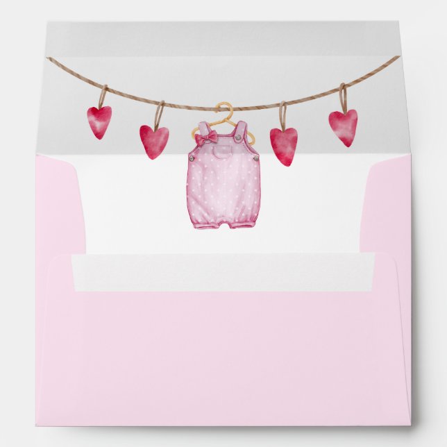A Little Sweetheart | Valentine's Day Baby Shower Envelope (Back (Bottom))