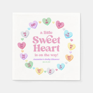 A Little Sweetheart Valentine's Day Baby Shower Napkin