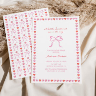 A Little Sweetheart Whimsical Baby Shower Invitation