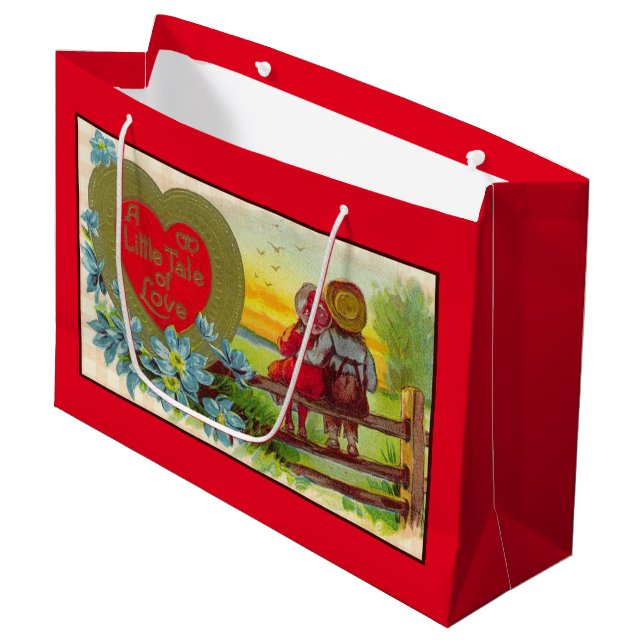 A Little Tale of Love Large Gift Bag (Front Angled)
