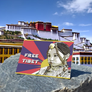 A little Tibetan girl SAVE TIBET~! FREE TIBET! Postcard