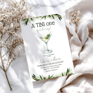 A Little Tini One Martini and Olive Baby Shower Invitation