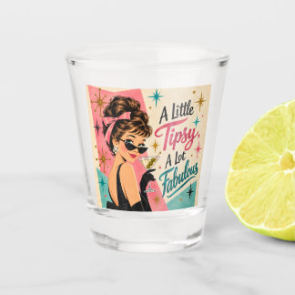 A Little Tipsy A Lot Fabulous Retro 1950s Shot Glass