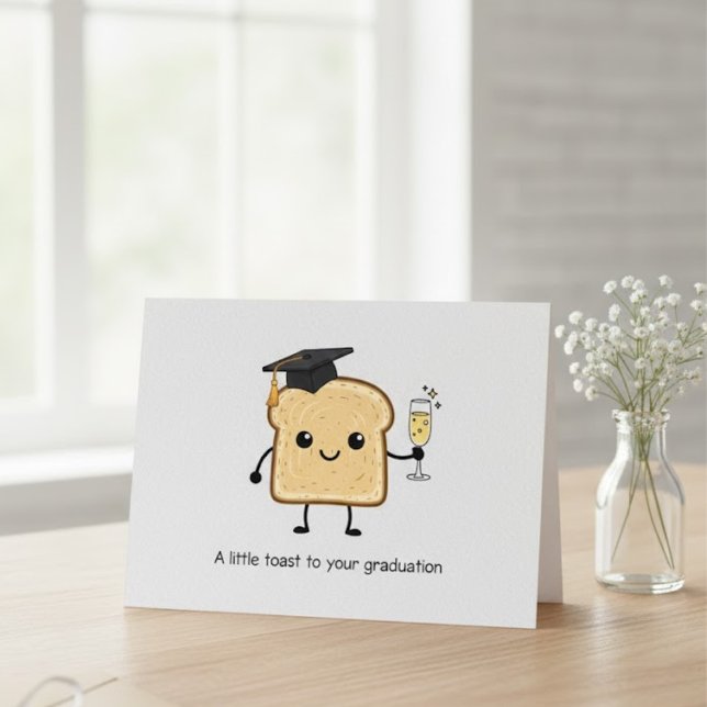A Little Toast to Your Graduation Cute Pun Card (Creator Uploaded)