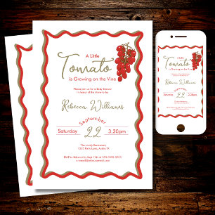 A Little Tomato is growing on the Vine Invitation