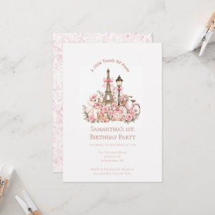 A Little Touch Of Paris Girls’ 1st. Birthday Party Invitation