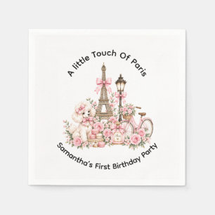 A Little Touch Of Paris Girls’ 1st. Birthday Party Napkin