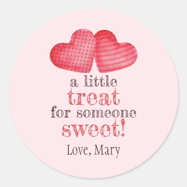 A little treat for someone sweet hearts Sticker (Front)