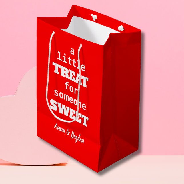 A Little Treat For Someone Sweet | Red Valentine Medium Gift Bag (Creator Uploaded)