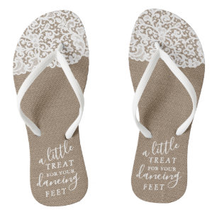A Little Treat For Your Dancing Feet Burlap & Lace Thongs