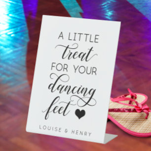 A Little Treat For Your Dancing Feet Flip Flop Pedestal Sign