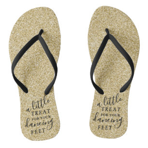 A Little Treat For Your Dancing Feet- Gold Glitter Thongs