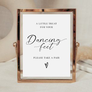 A Little Treat For Your Dancing Feet Wedding Pedestal Sign