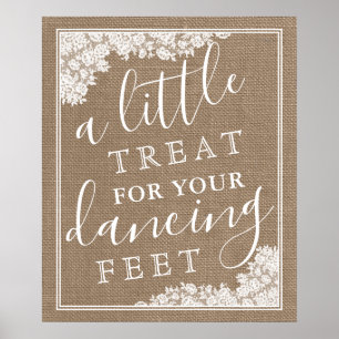 A Little Treat For Your Dancing Feet Wedding Sign