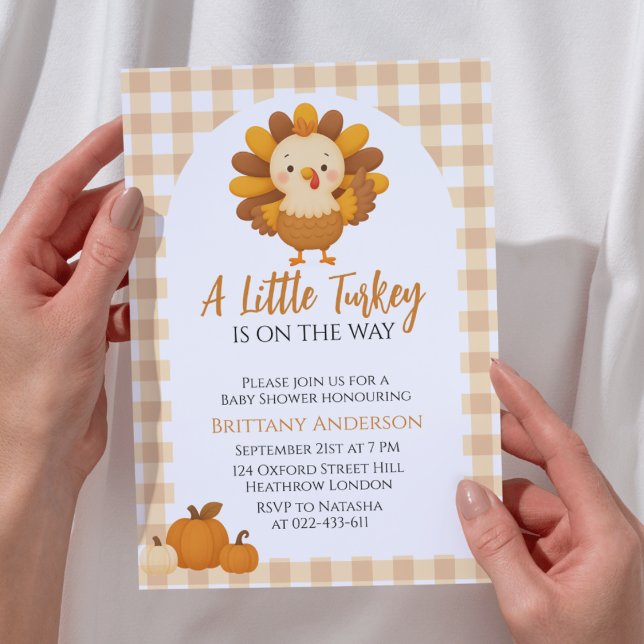 A Little Turkey Baby Shower Thanksgiving Invitation (Creator Uploaded)