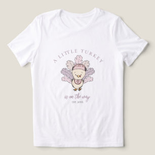 A Little Turkey is on the Way Mother to Be Tri-Blend Shirt