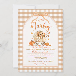 A little Turkey Thanksgiving Baby Shower Invitation