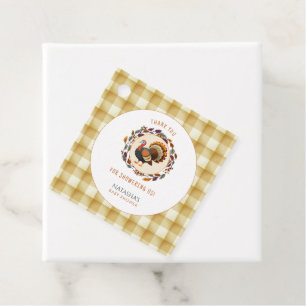 A Little Turkey Thanksgiving Fall Baby Shower Favour Tags