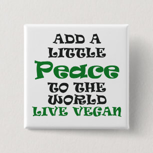 A little vegan Peace Button